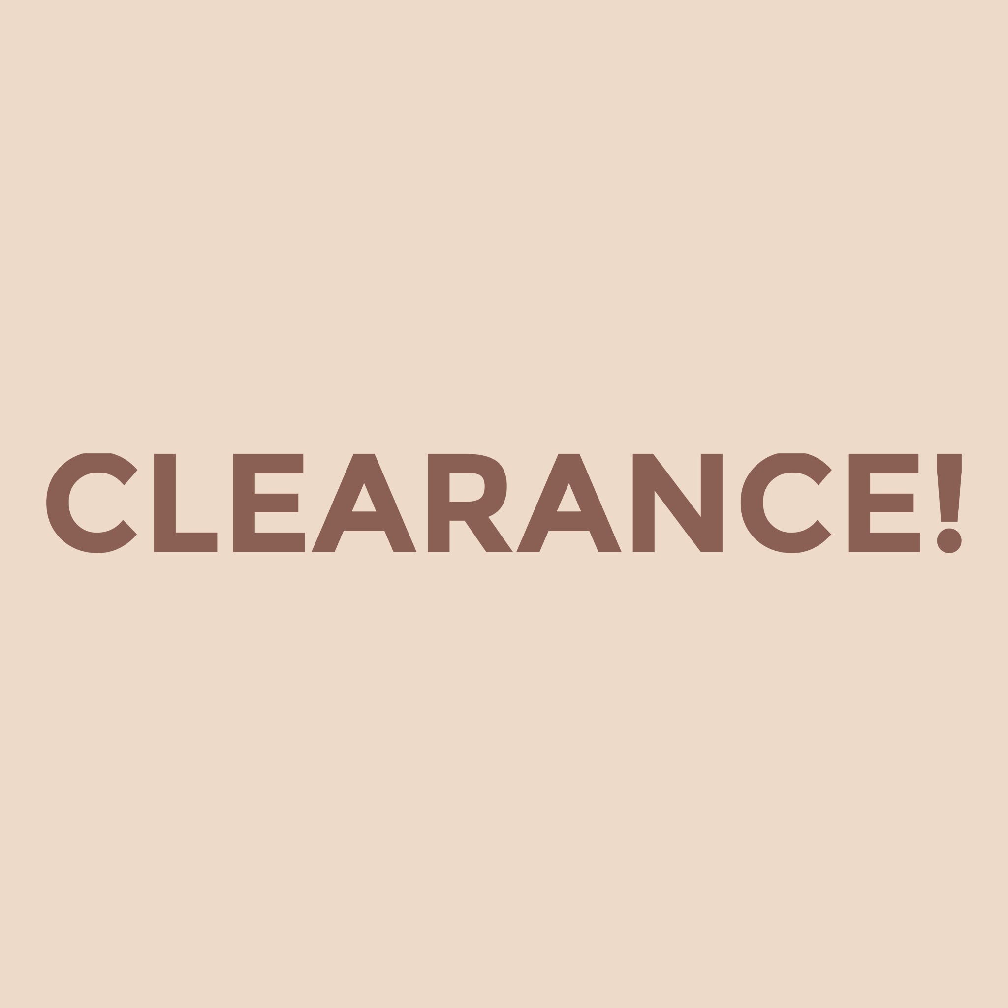 Clearance - Final Sale