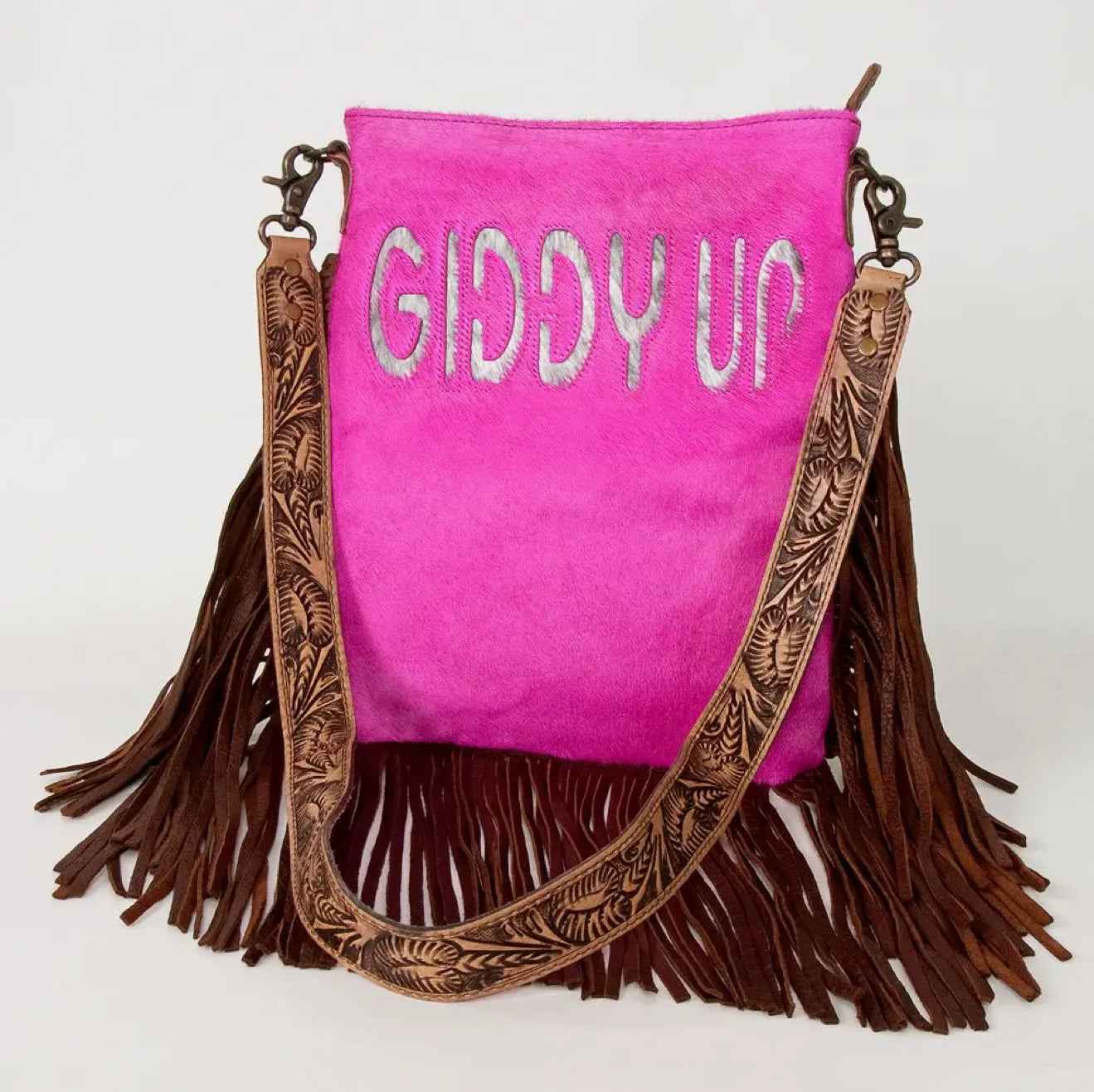 Giddy Up Large Leather Crossbody