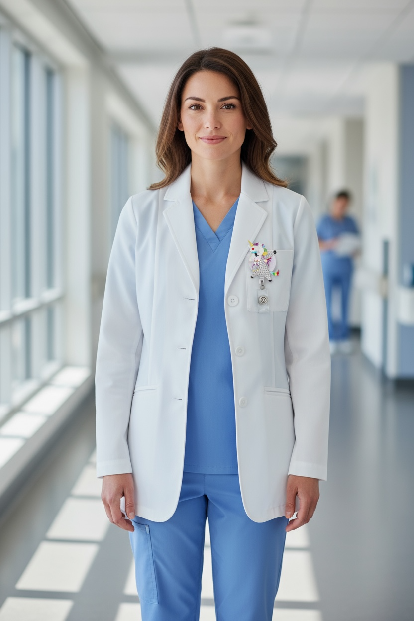 Unicorn Badge Reel - Bedazzled ID Display for Stylish Professionals