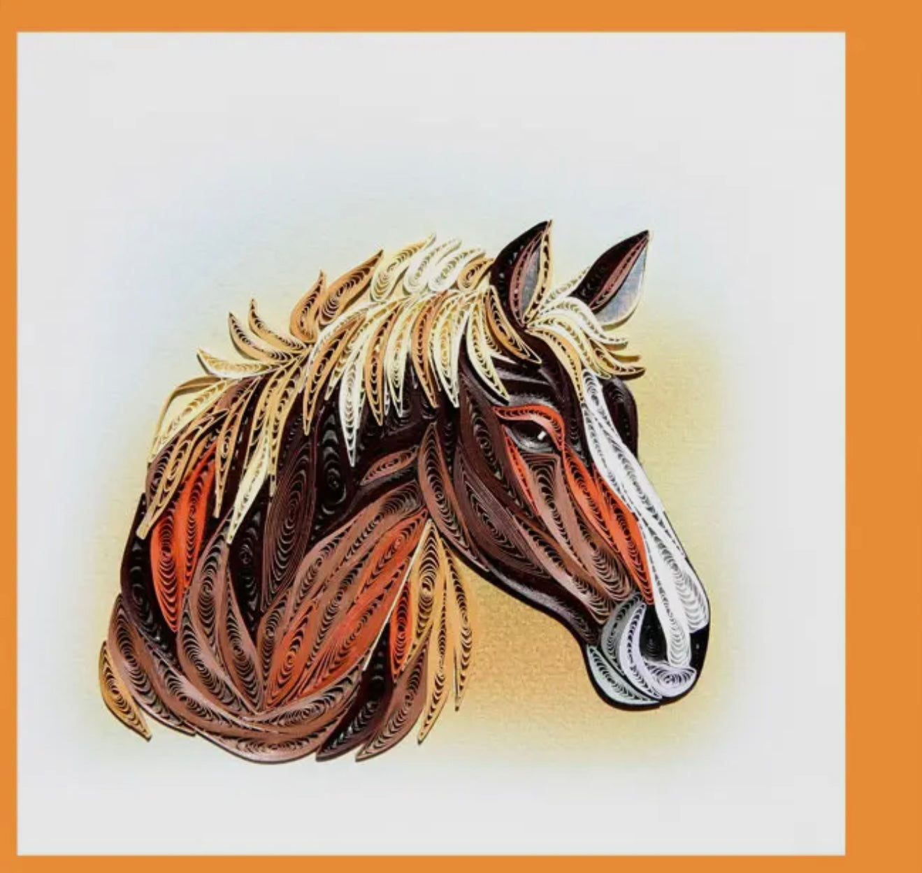 Horse Face Quilling Card
