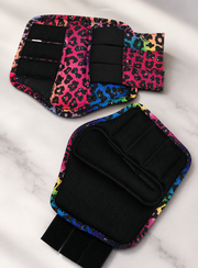 Rainbow Leopard Brush & Bell Boots