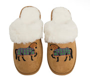 Fur Suede Equestrian Slippers - Bay