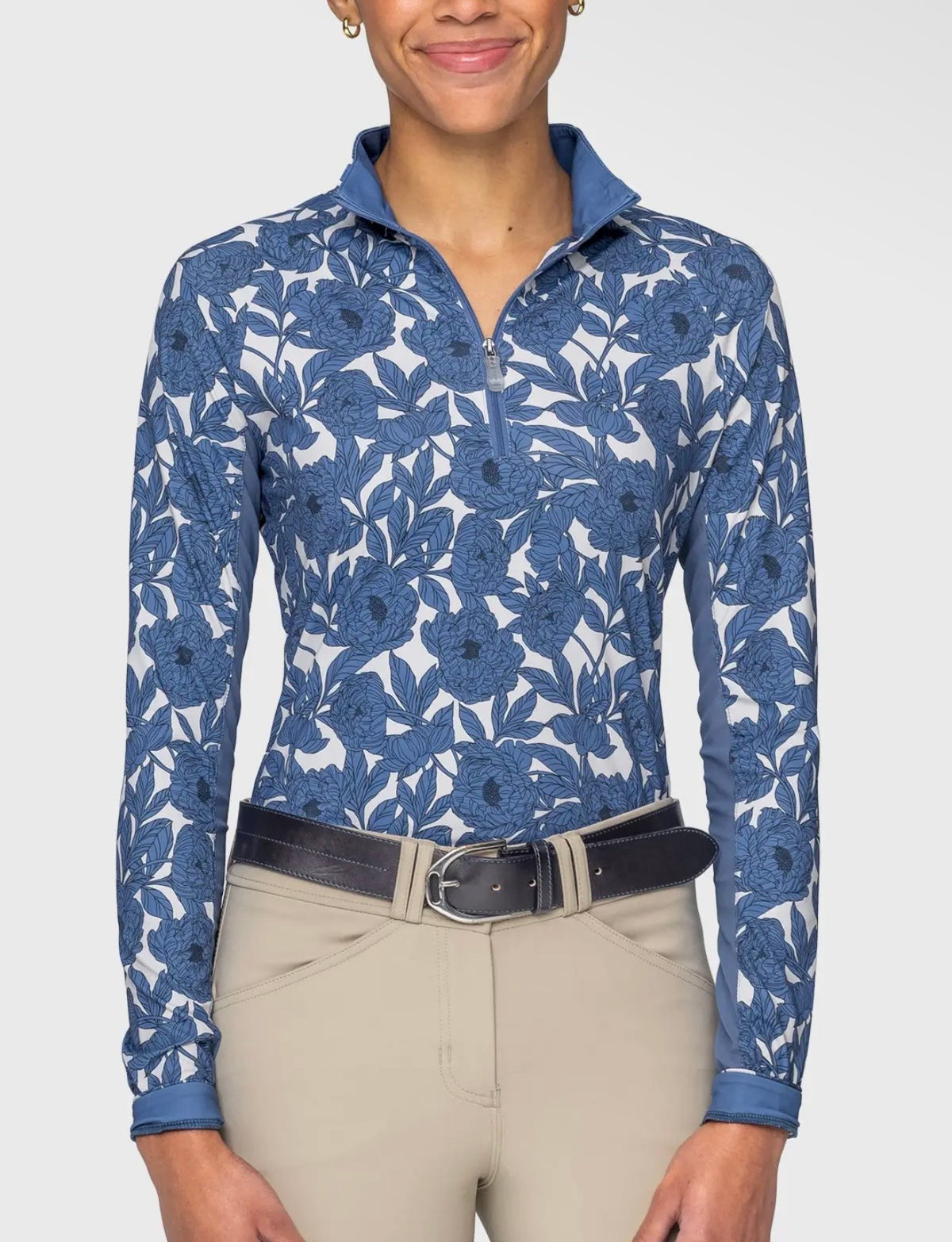 Pacific Blue Wild Roses Long Sleeve Sunshirt