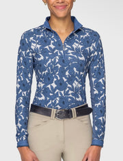 Pacific Blue Wild Roses Long Sleeve Sunshirt