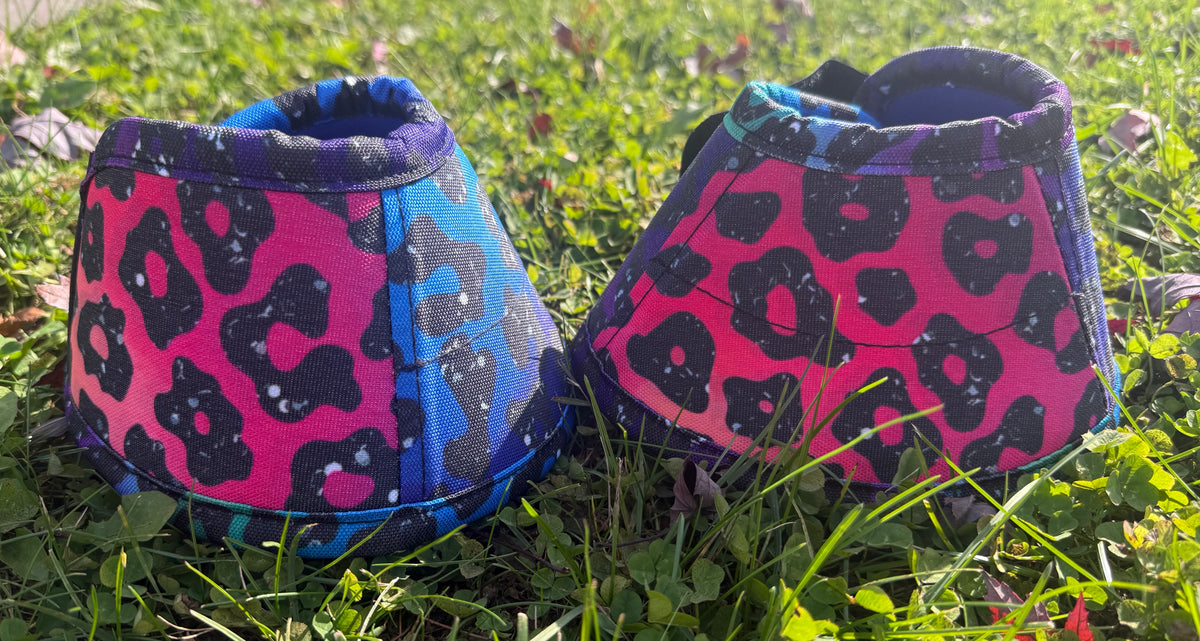 Rainbow Leopard Brush & Bell Boots