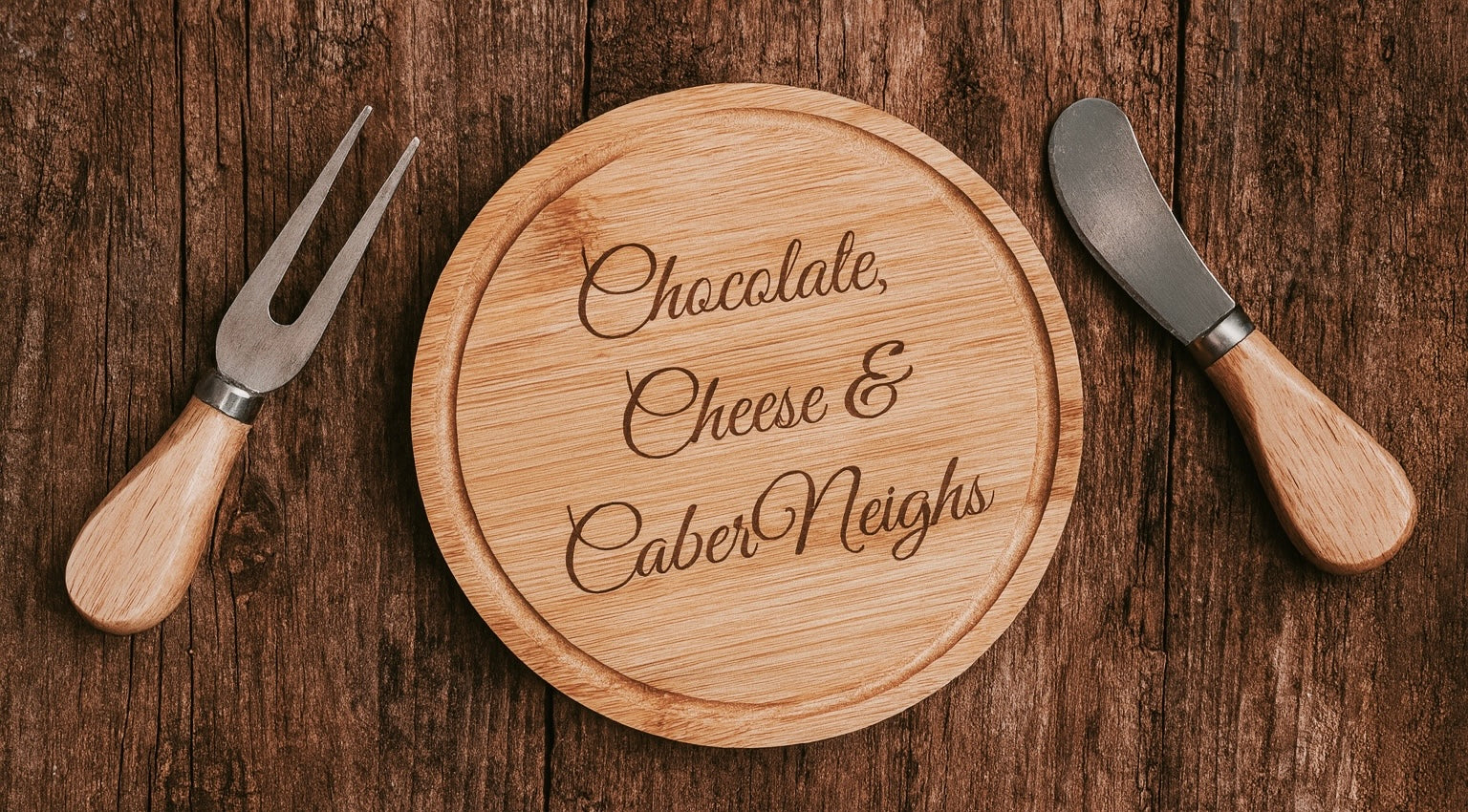 Chocolate, Cheese & CaberNeighs Mini Cheese Board Set