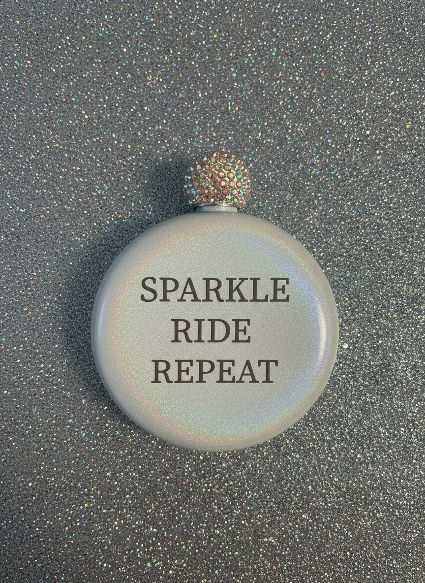 Equestrian Glitter Flask