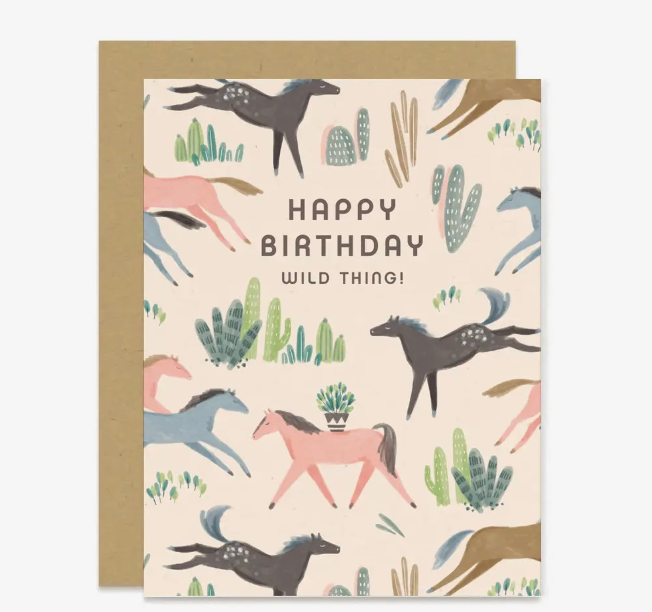 Wild Mustang Birthday card