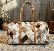 Boho Luxe Duffle Cowhide Travel Bag