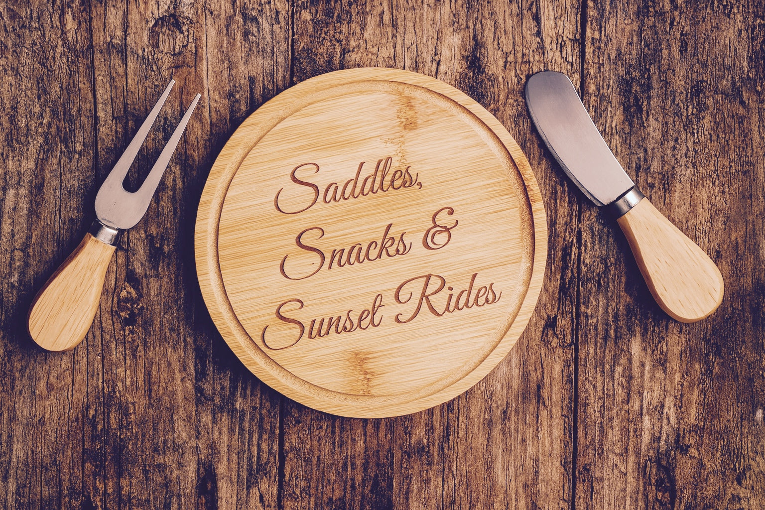 Saddle Snacks Sunset Cheese Board Set