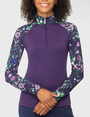 Violet Botanical Garden Long Sleeve Sunshirt