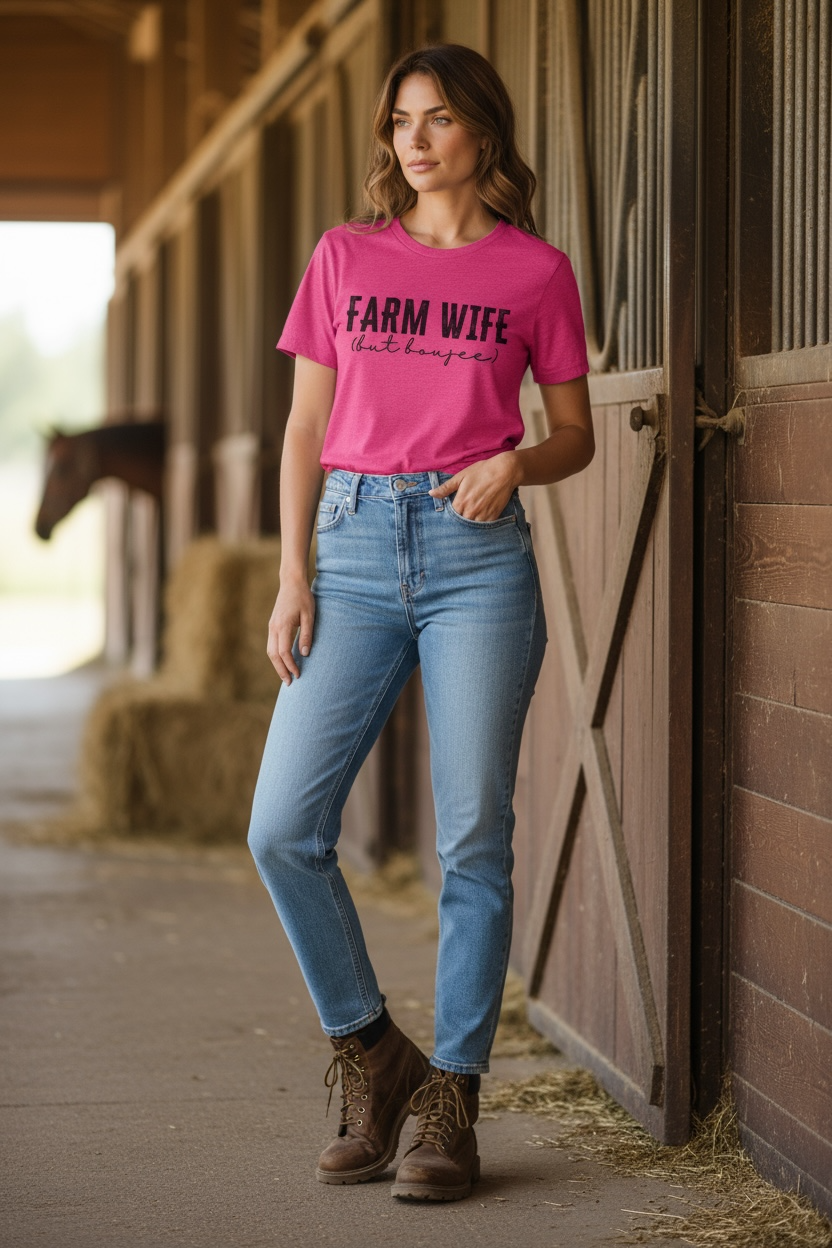 Farm Wife But Boujee Tee
