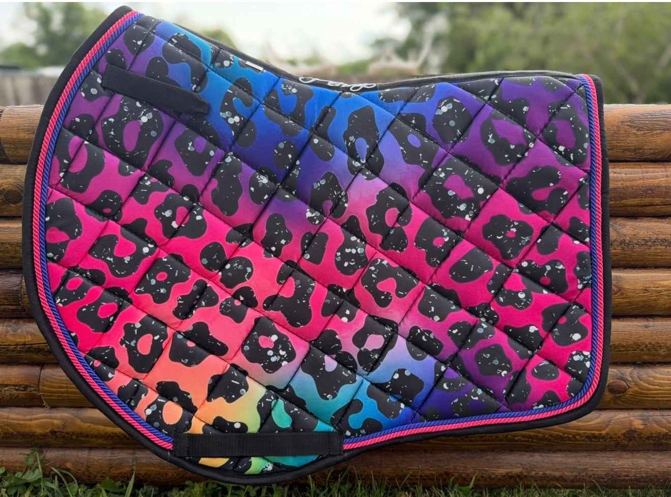 Rainbow Leopard Brush & Bell Boots