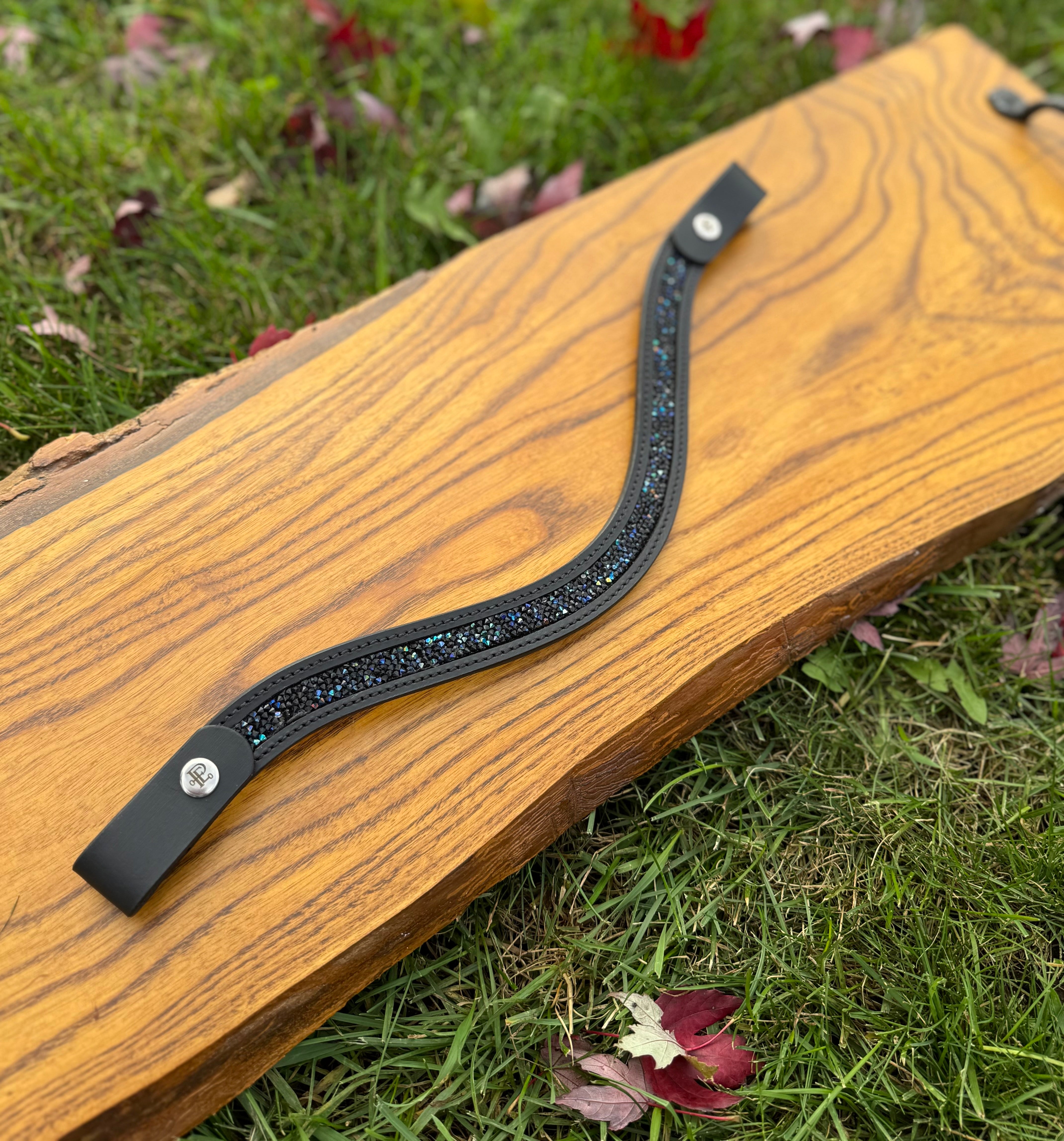 Ebony Glimmer Luxe Quick Snap Browband