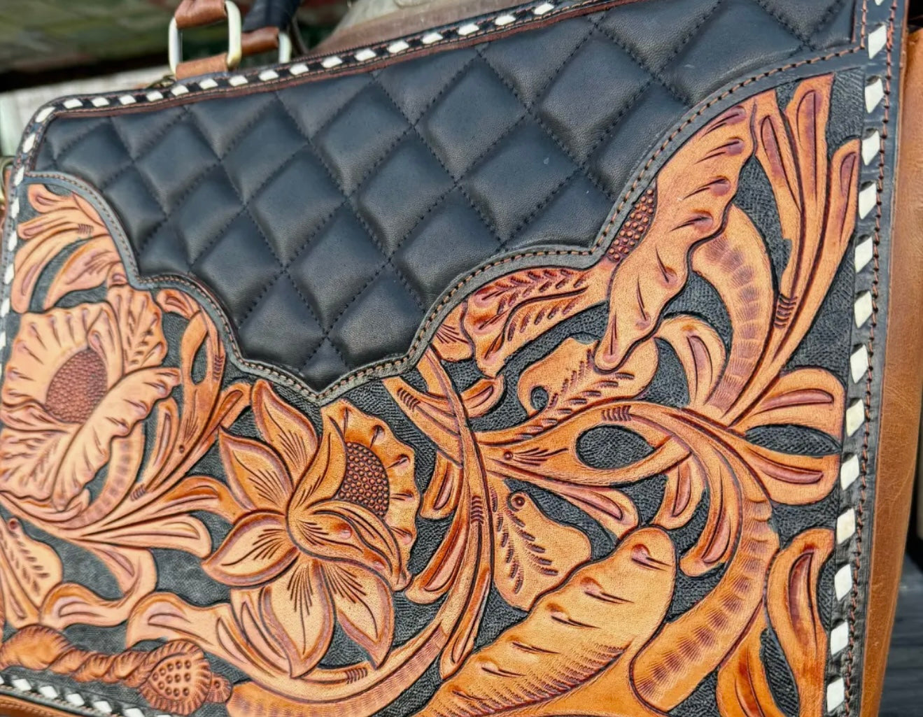 Laney Tooled Leather Handbag