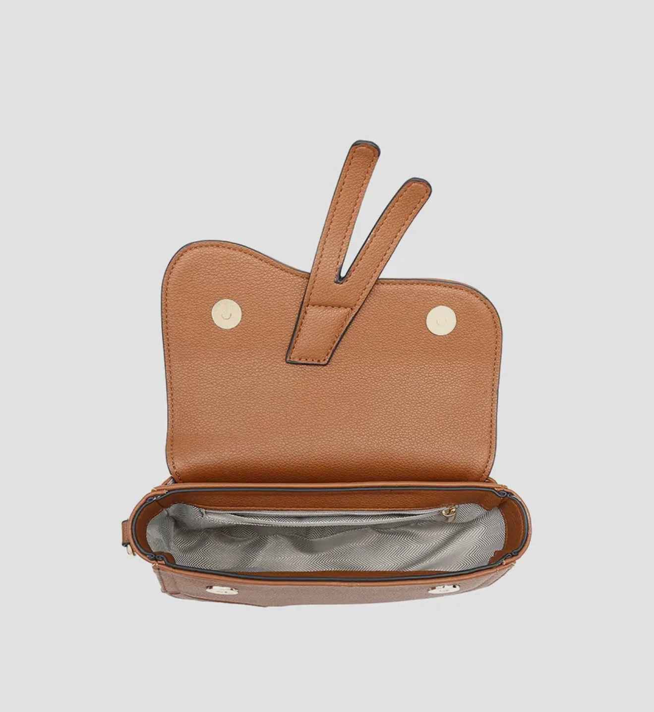 Asymmetrical cross-body saddle bag