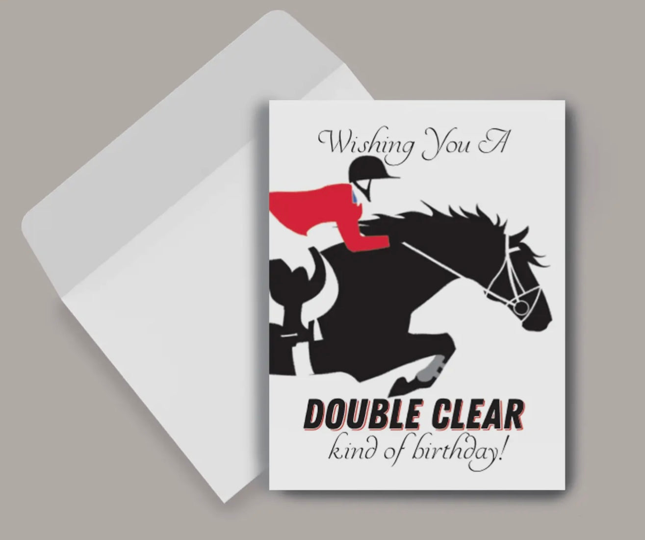 Double Clear Birthday Card