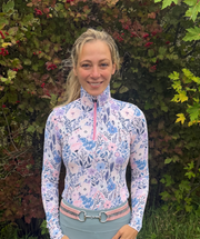 Petals & Pastels - Live Love Ride Collared Full Sleeve Quarter Zip