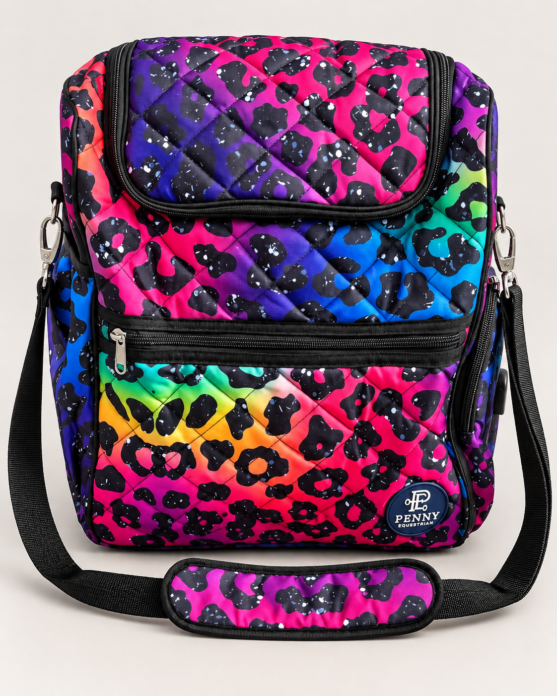 Rainbow Leopard Equestrian Travel Bags