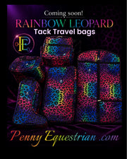 Rainbow Leopard Equestrian Travel Bags (pre order)