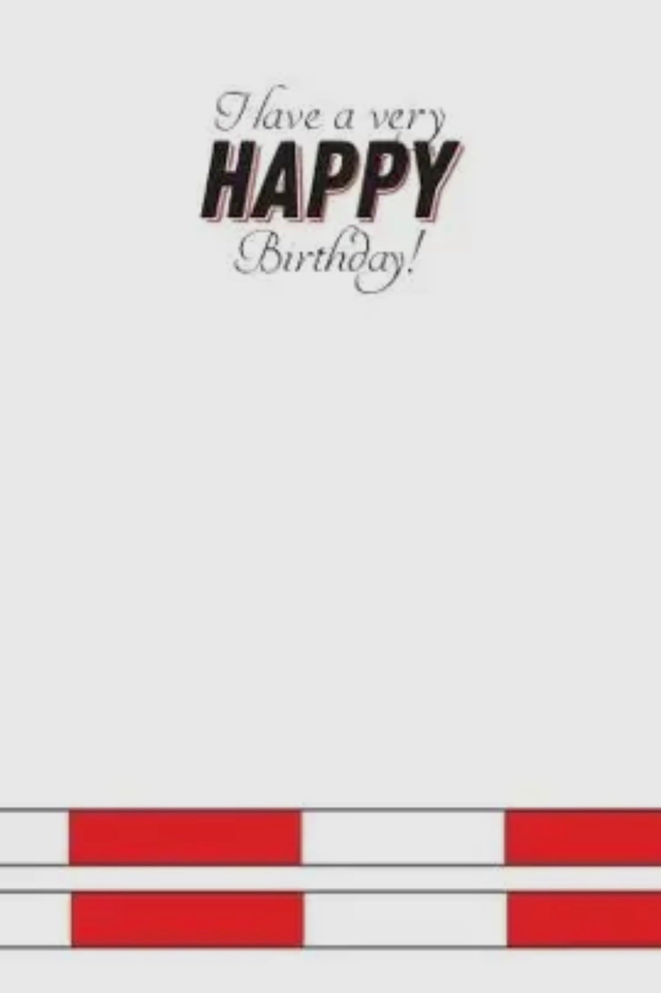 Double Clear Birthday Card