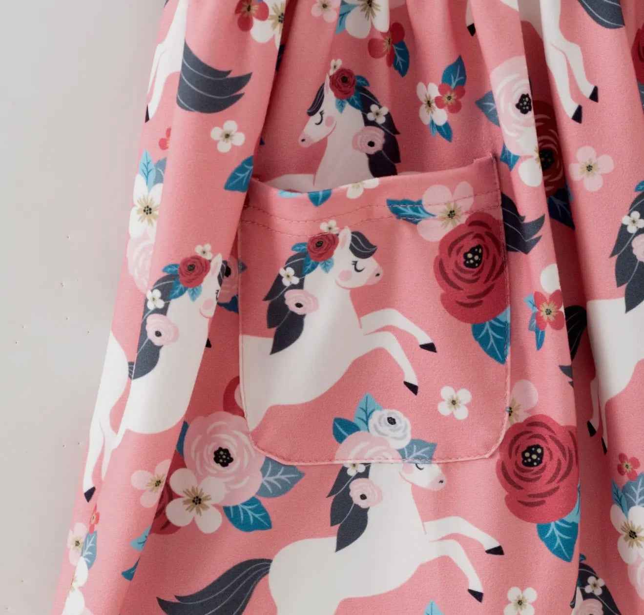 Ponies & Roses Flutter Sleeve Dress