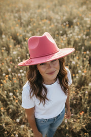 Wildflowers and Wild Horses Engraved Rancher Hat