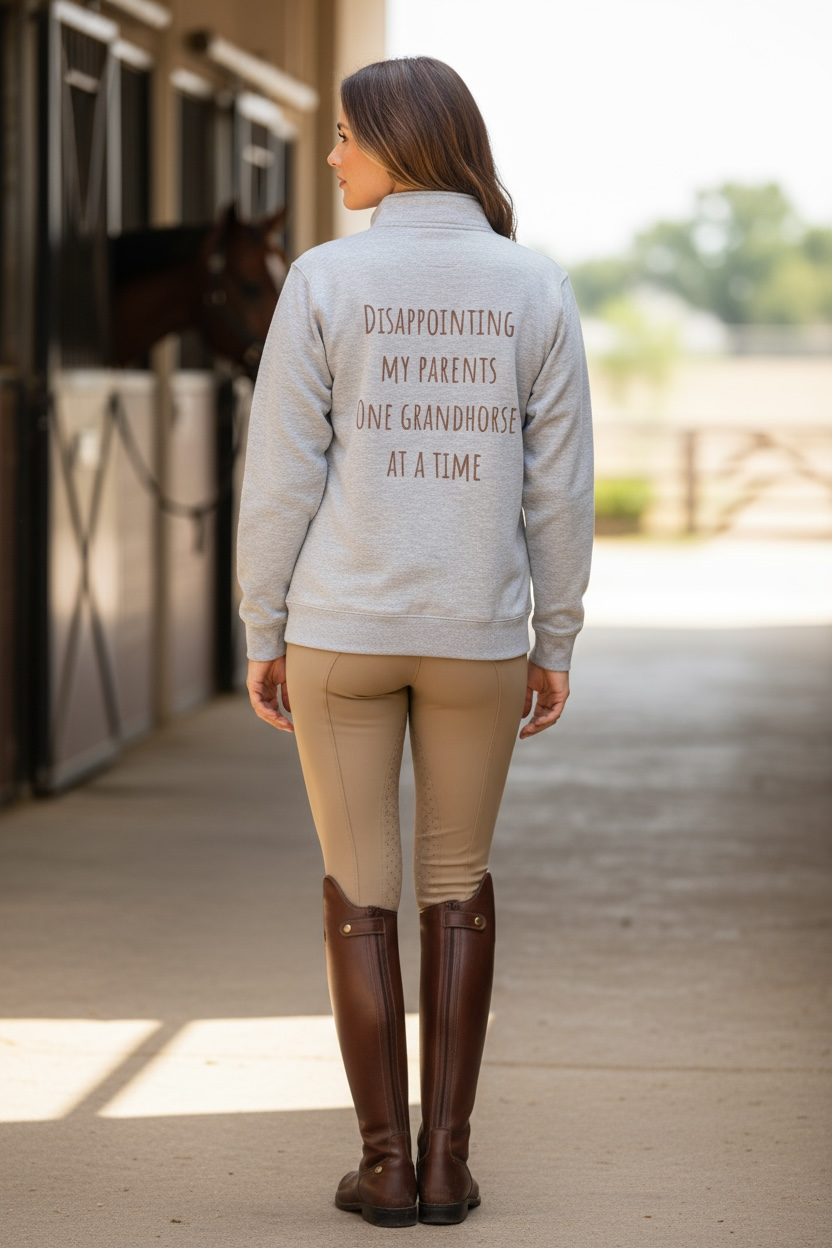 Disappointing My Parents One Grandhorse At A Time Quarter Zip Sweater