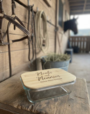 Horseshow Potluck Glass Container