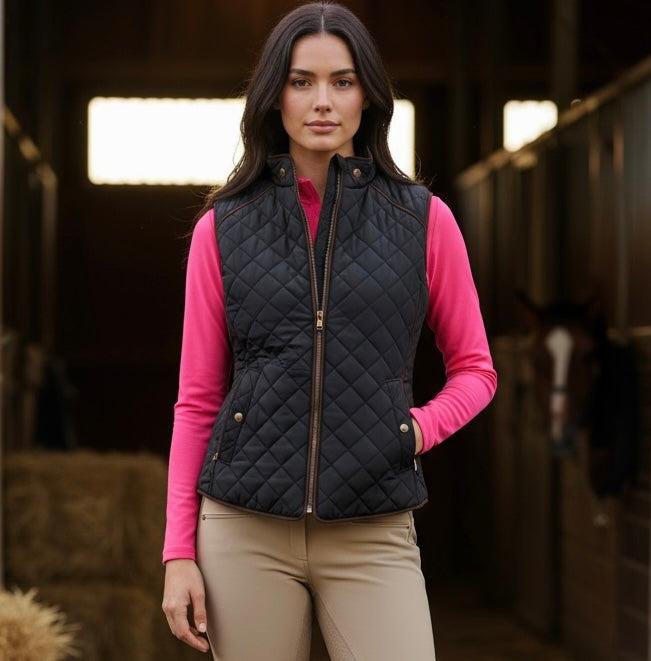 Onyx Quilted Riding Vest