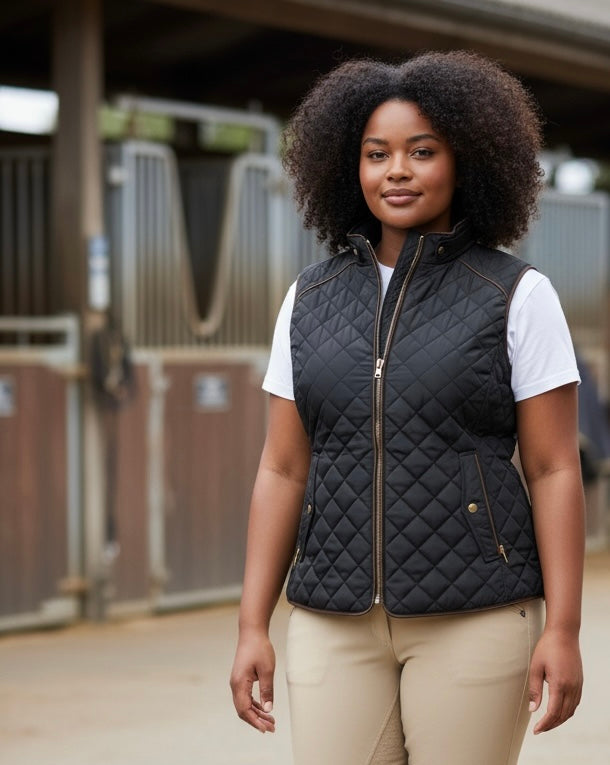 Onyx Quilted Riding Vest