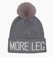 More Leg Pom Beanie - Stylish Winter Hat