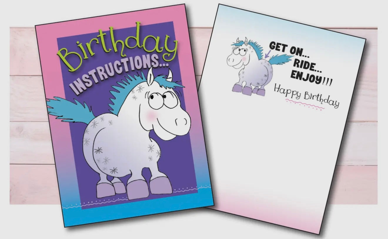 Birthday Instructions card