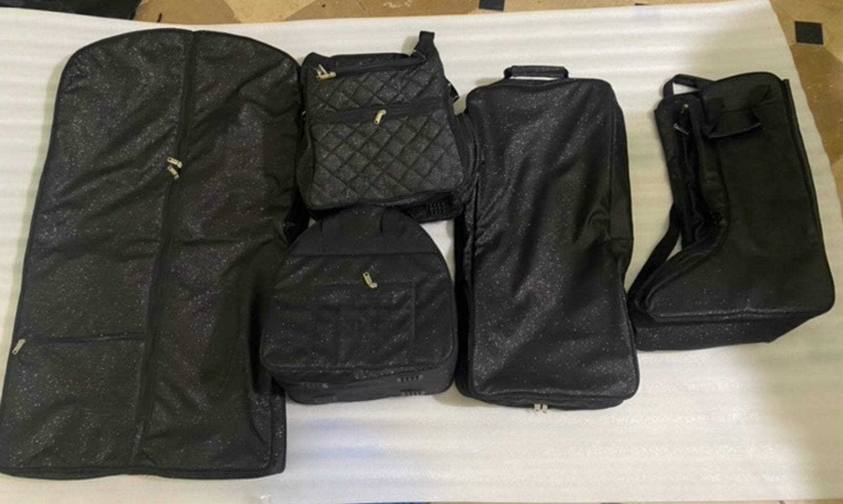 Glitter Black Equestrian Travel Bags