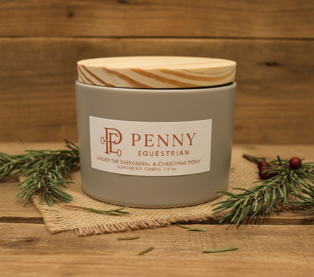 Under the Evergreen: A Christmas Pony Pine Candle